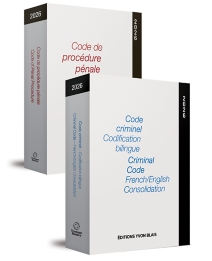 Code criminel - Codification bilingue 2026 ET Code de procédure pénale 2026
