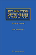 Cover of Examination of Witnesses in Criminal Cases, Seventh Edition