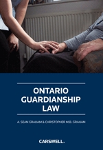 Cover of Ontario Guardianship Law, Softbound book
