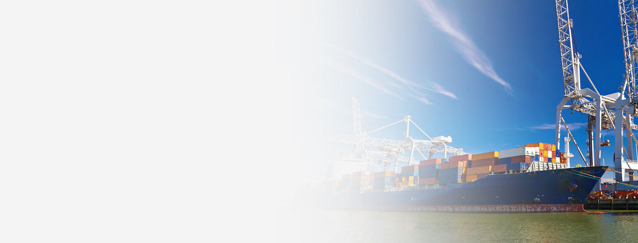 2880x1100 left gray gradient 2880x1100 of large container vessel unloaded in Port of Rotterdam