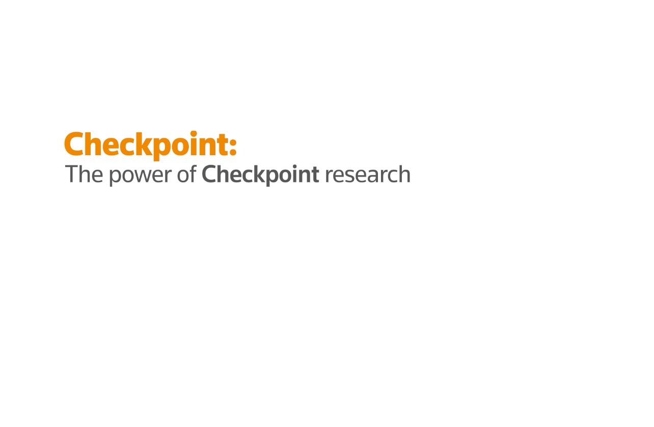 Checkpoint: The power of Checkpoint research