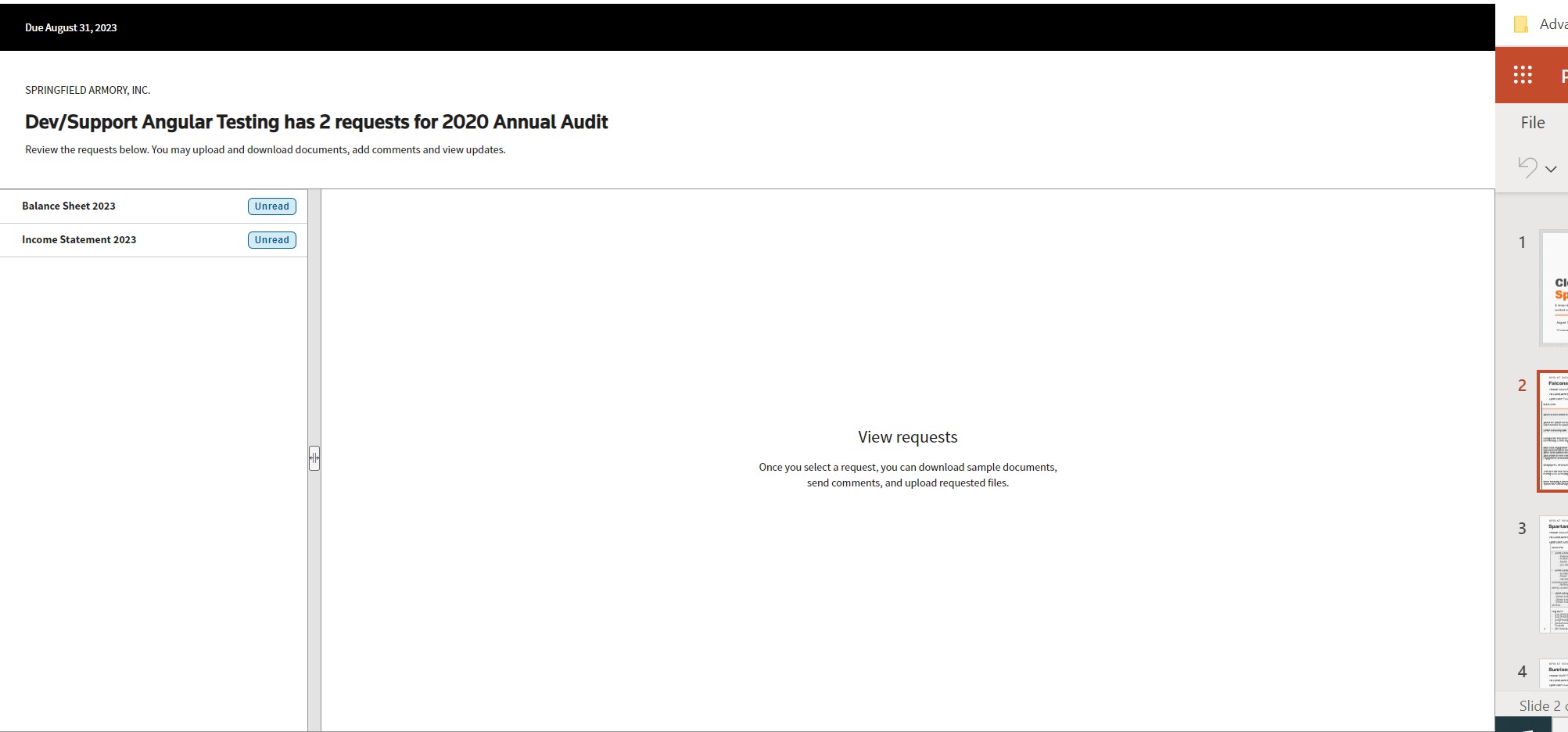 Client microsite