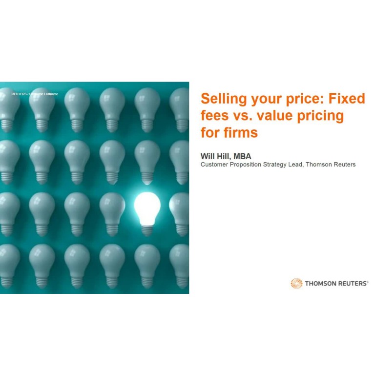 Fixed Fees and Value Based Pricing