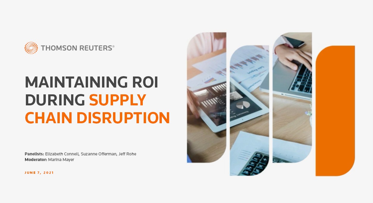 Maintaining ROI during supply chain disruption on-demand webinar video still
