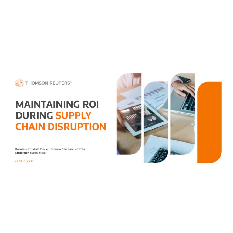 Maintaining ROI during supply chain disruption on-demand webinar video still