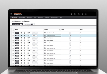 ONESOURCE Tax Provision 直接稅稅項撥備 