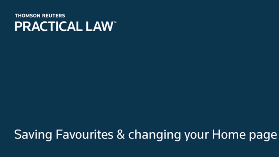 Saving Favourites & changing your Home page