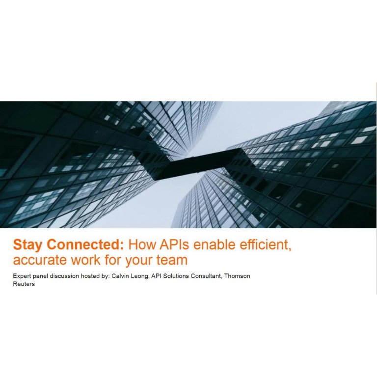 Stay connected: How APIs enable efficient, accurate work for your team