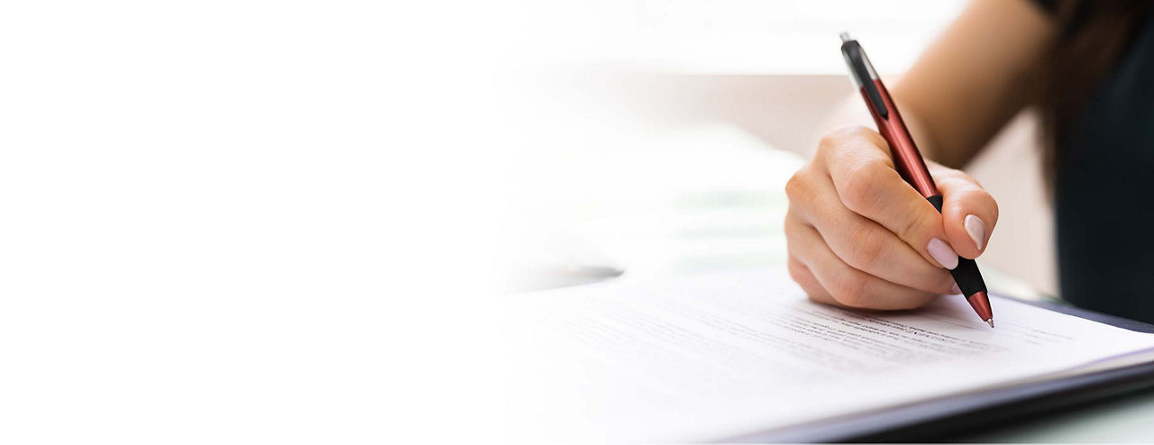 A new employee signing a non-compete agreement