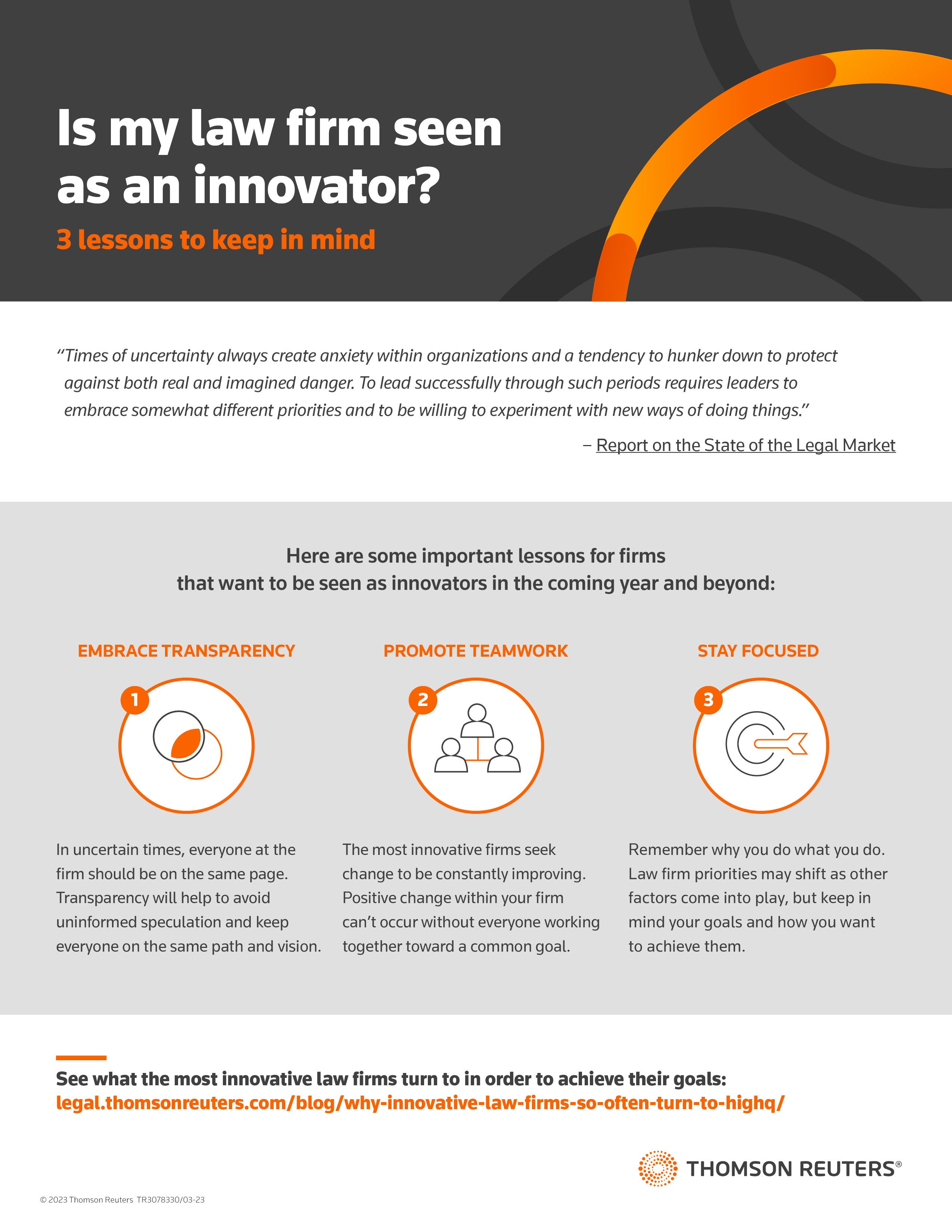  3 important lessons for innovative law firms