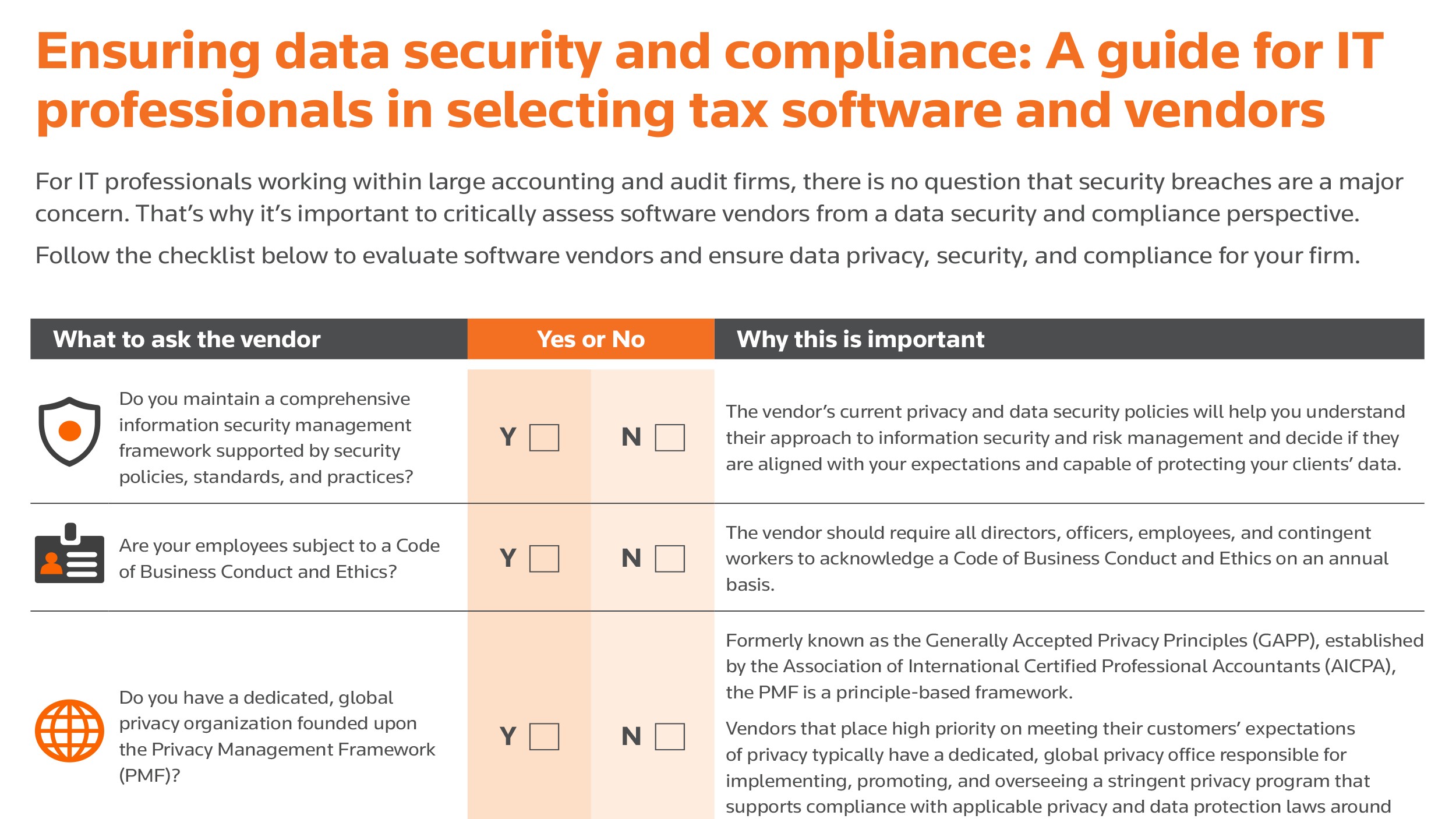 Infographic showing various tax workflow checklist items for team leaders