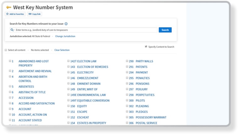 Westlaw Edge Editorial Enhancements West Key Number System