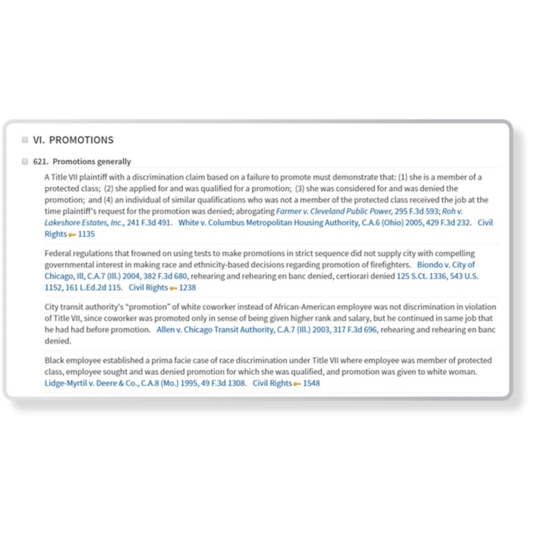 Westlaw Edge Editorial Enhancements Notes on Decisions Screenshot
