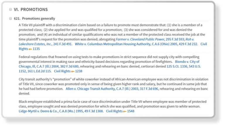 Westlaw Edge Editorial Enhancements Notes on Decisions Screenshot